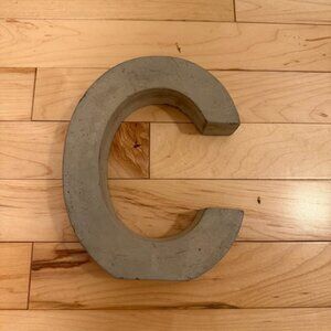 Decorative "C" Figurine - Concrete